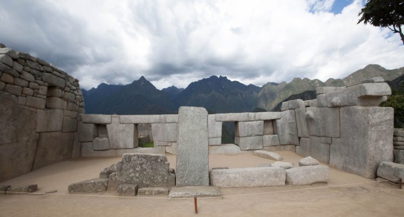 The Temple of the Three Windows at Machu Picchu, Peru.