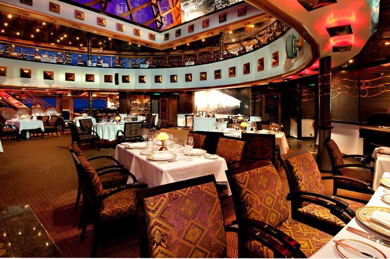 Reserve a cozy table at Nick and Nora's Steakhouse, a sophisticated dining venue on Carnival Miracle.