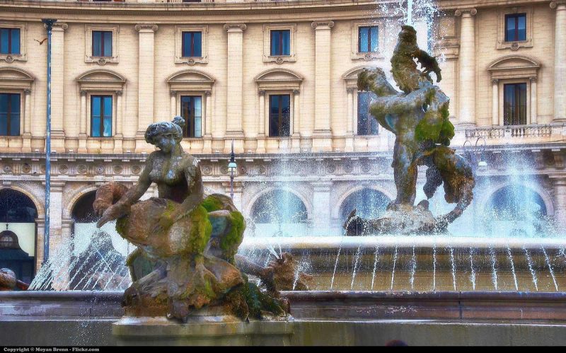 The Piazza della Repubblica in Rome.