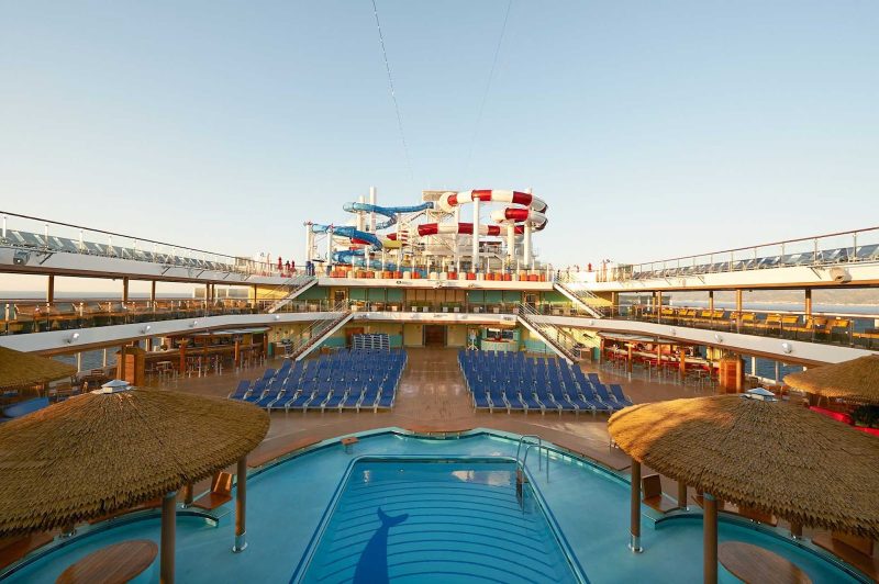 A look at the main pool deck on Carnival Horizon.