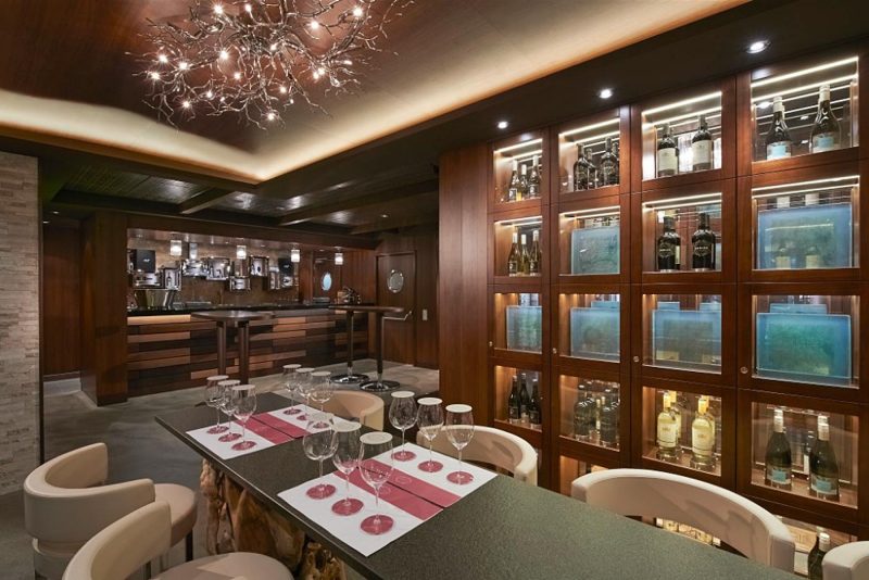 The Cellars, Norwegian's first wine bar, was opened in partnership with the Michael Mondavi family.