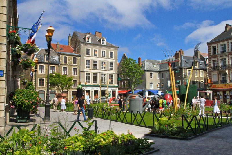Giant garden in Place Godefroy-de-Bouillon, Boulogne, France.