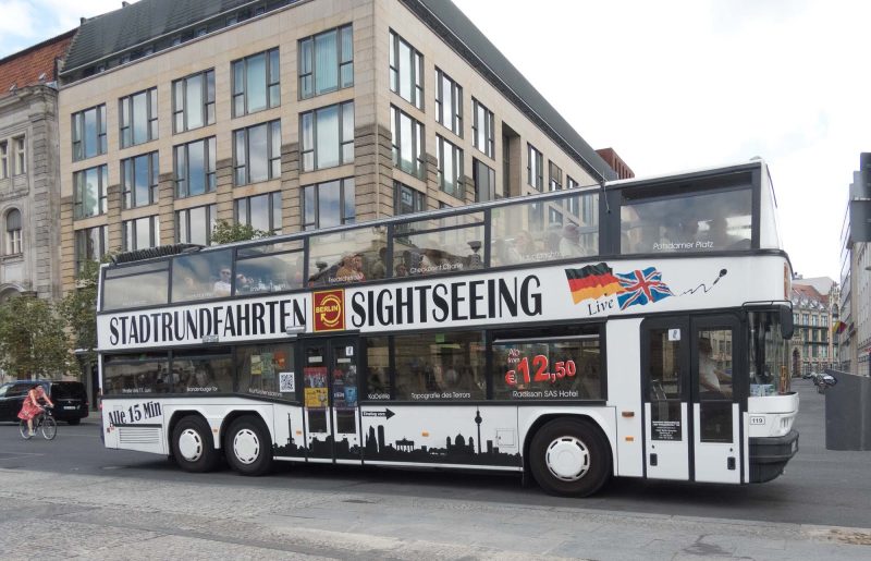 A sightseeing bus in Berlin.