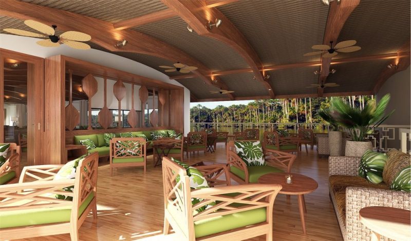 Drop by Amazon Discovery's outdoor lounge for a drink with a view.
