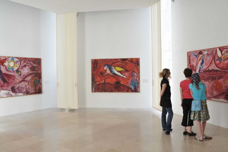Stroll through the Musee Chagall in Nice, France.