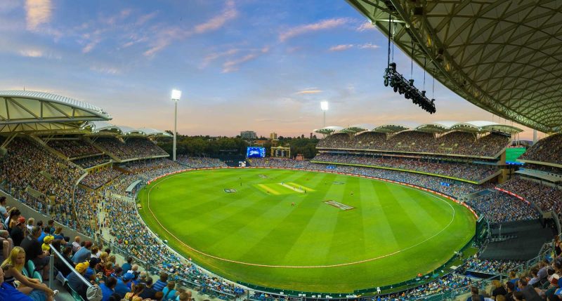 A cricket game between the Adelaide Strikers and the Sydney Six's at the Adelaide Oval, Australia.