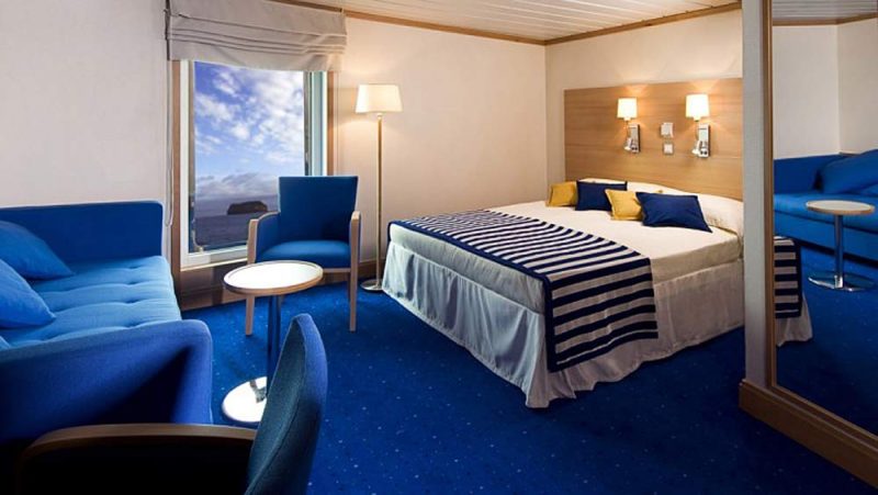 Double cabins are located on the top deck of La Pinta.
