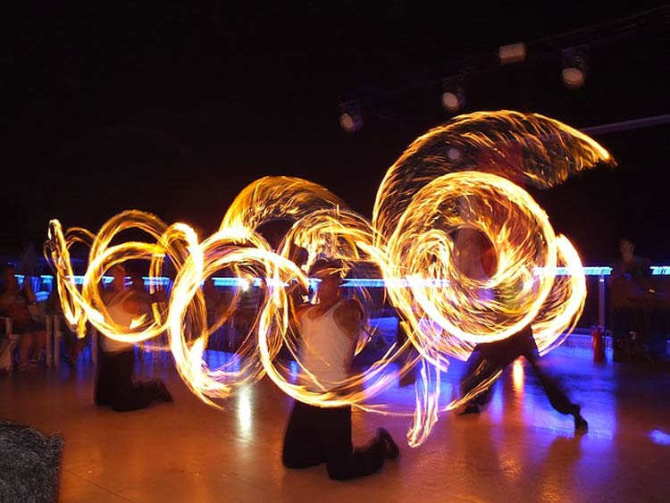Dancers perform in the evening in Kusadasi.