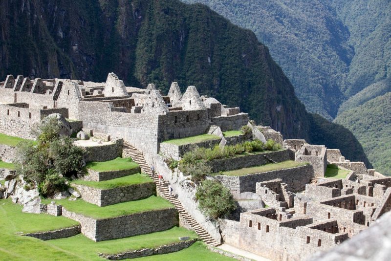 Closeup of a different area of Machu Picchu, which is open for visitors to roam.