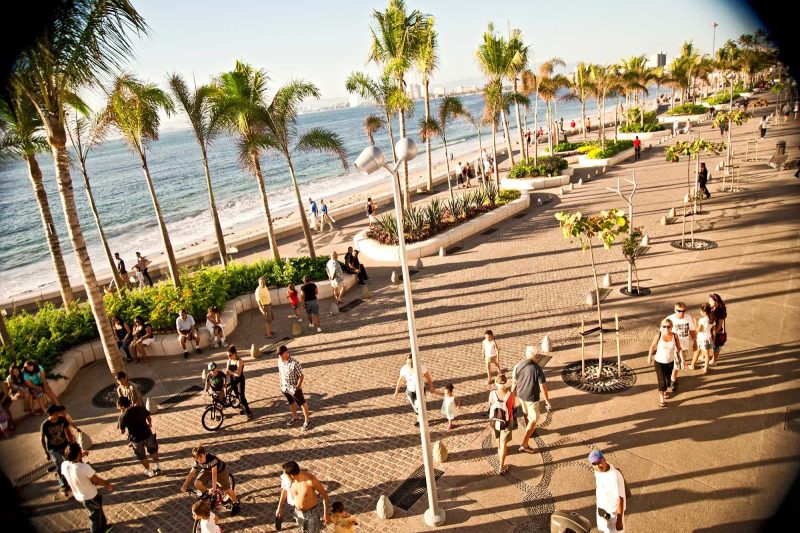 People watching on the Malecon of Puerto Vallarta.