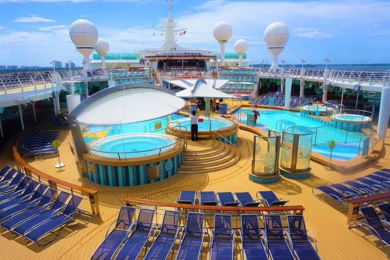 Head to the pool deck on Mariner of the Seas for some fun in the sun. 