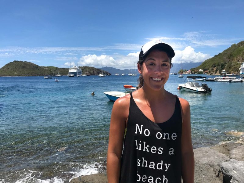 A millennial cruiser from Chicago during a shore excursion in Guadeloupe on Seabourn Sojourn.