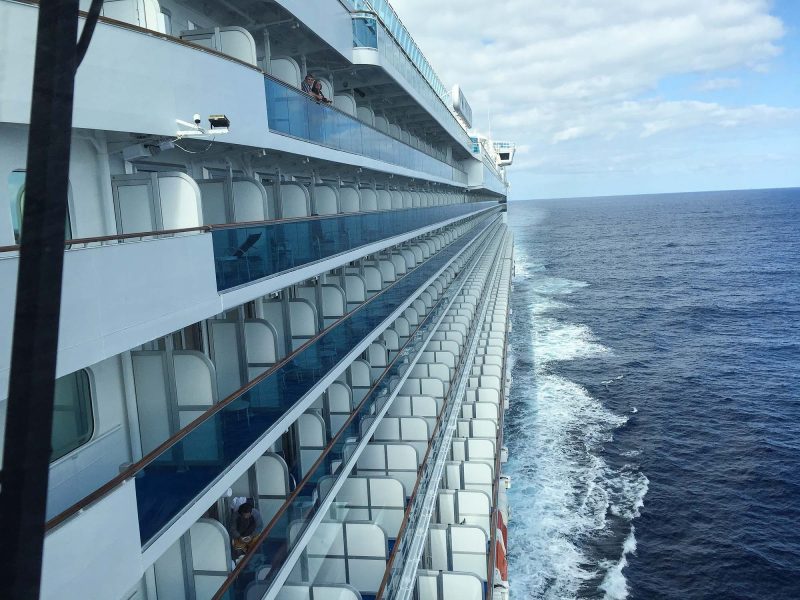 Here's what the ship captain and his crew members can see from the bridge of Ruby Princess.
