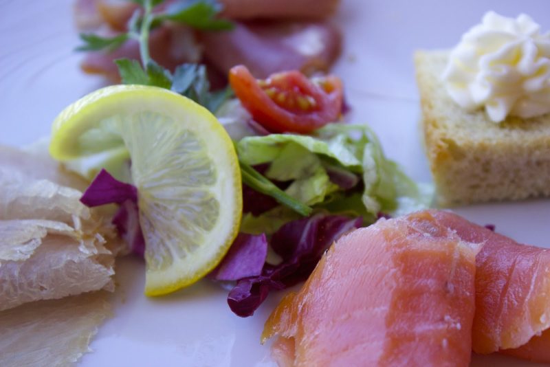 Fresh salmon served during brunsh at  Galaxy Disco Restaurant. Photo by Carrie Finley-Bajak