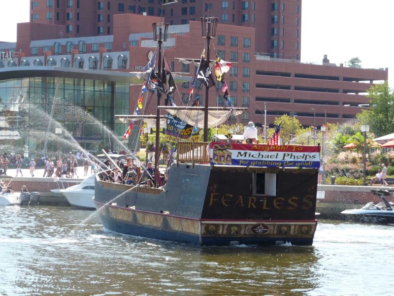 Watch the ships cruise the Inner Harbor in Baltimore, Maryland.