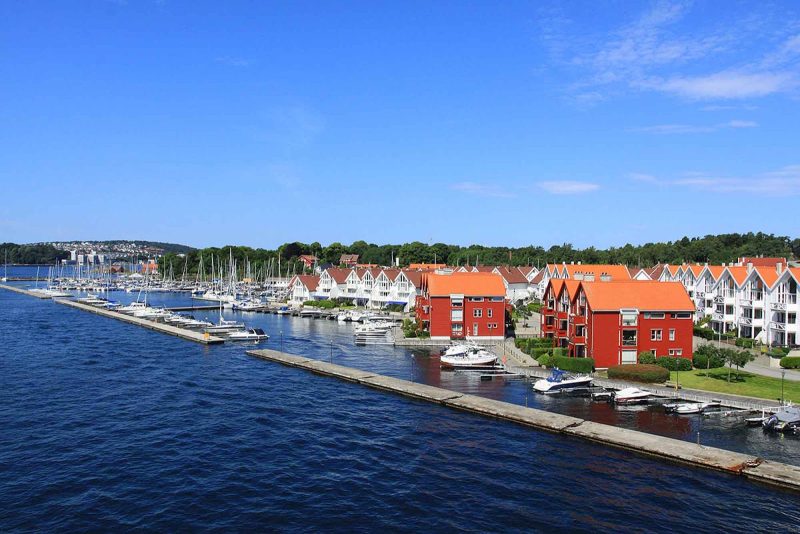 The Grasholmen district of Stavenger includes a modern marina.