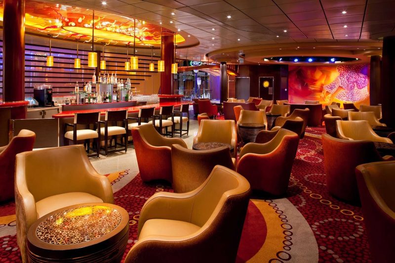 Head to Boleros, a Latin club where you can dance to salsa and meringue music on your Harmony of the Seas voyage.
