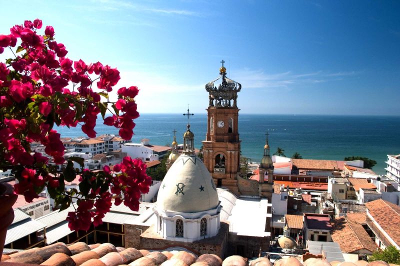 Rooftops in Puerto Vallarta, Mexico.