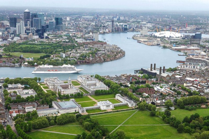 Viking Star on the River Thames in the Greenwich borough of London.