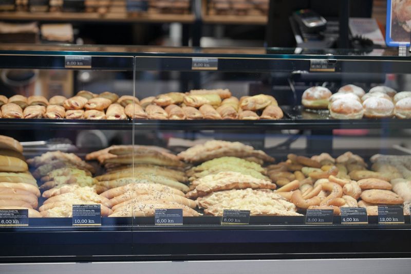 Pastries in the window of a bakery on Old Dubrovnik's main street.