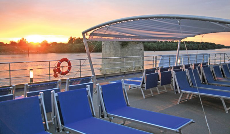 Watch the sun set over France's countryside from Avalon Scenery's Sky Deck.