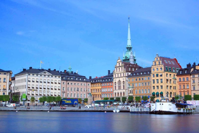 Skeppsbron is both a scenic street and quay in the old town of Stockholm, Sweden. 