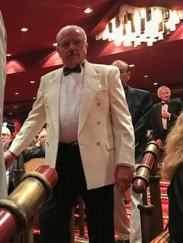 Some gents donned tuxedos during formal night on Silver Spirit.