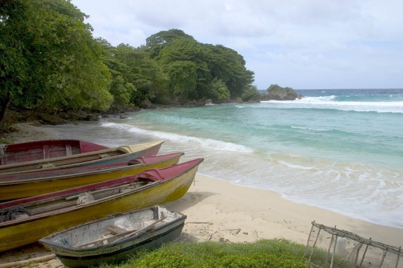 Boston Beach is just a few miles from Port Antonio, Jamaica, and is known as the home of jerk seasoning.