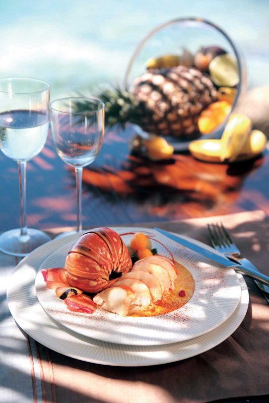 Plan a leisurely lunch of seafood and fine wine at Saveurs Kreyol in Baie Mahault, Guadeloupe.
