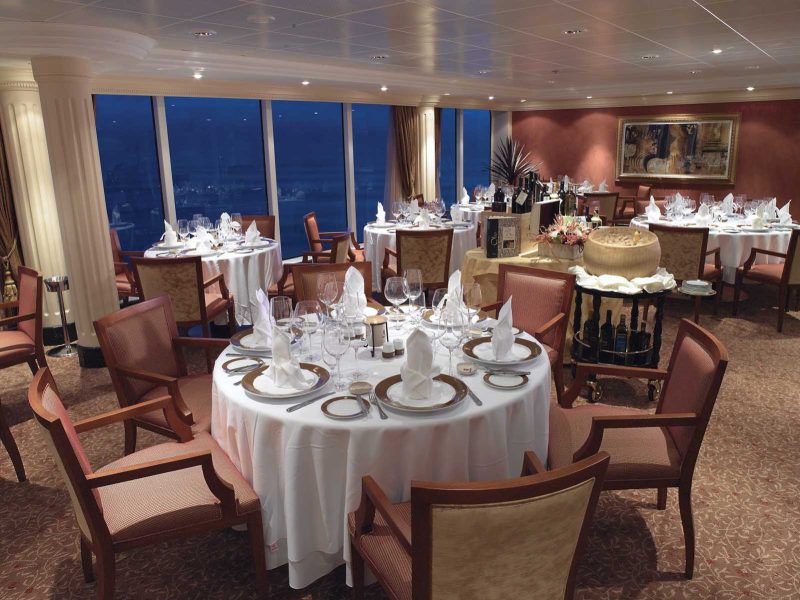 The expansive views and opulent dining room of Nautica's Toscana restaurant is a great setting to experience authentic Tuscan cuisine.