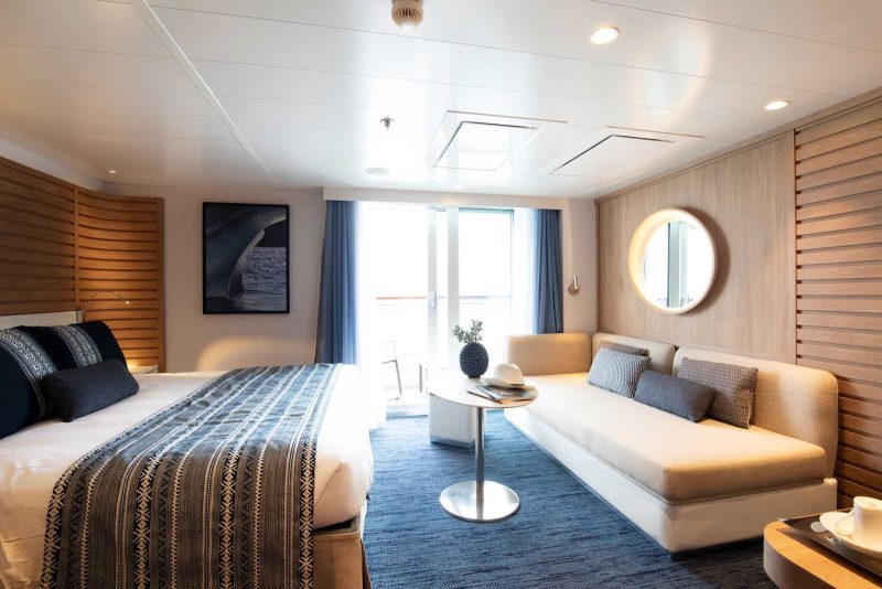 A Deluxe Suite on the Ponant boutique ship Le Laperouse.