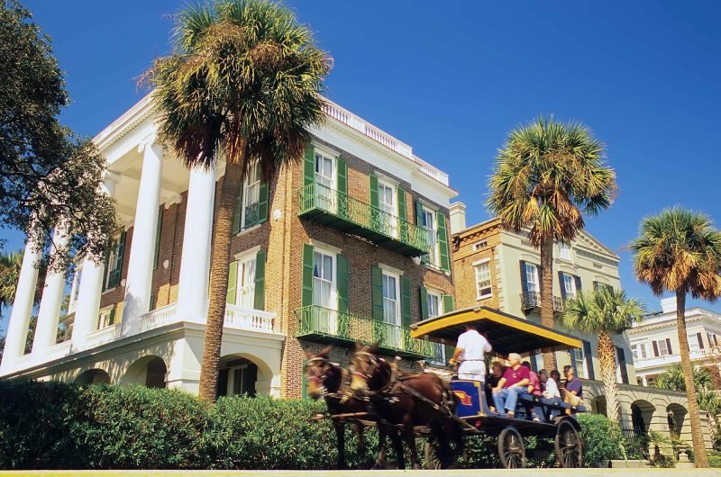 See historic downtown Charleston by horse-drawn carriage, a venerable tradition.