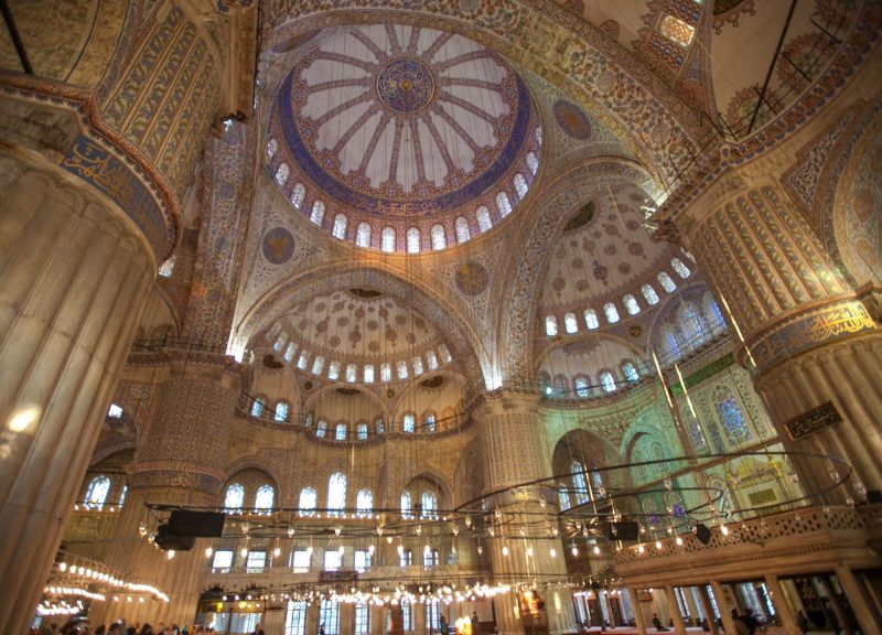 The Sultan Ahmed Mosque, or Blue Mosque, was completed in 1616.
