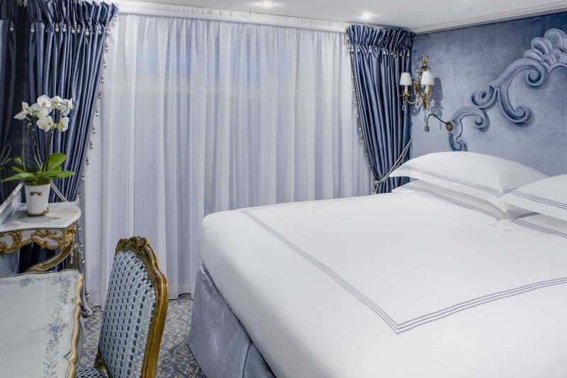 Relax in your stateroom on Uniworld's S.S. Maria Theresa during your adventure along the Danube River. 