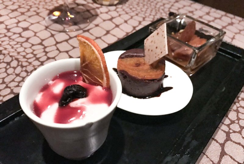 One of the small-dish courses served at Stars Supper Club on Silver Spirit.