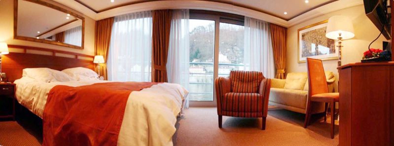 Tastefully appointed staterooms aboard the 150-passenger AmaLegro offer guests a flat-screen TV, a whirlpool, Internet/wi-fi and more. Standard rooms are 170 square feet, four suites are 255 square feet, and 82 of the rooms come with French balconies.