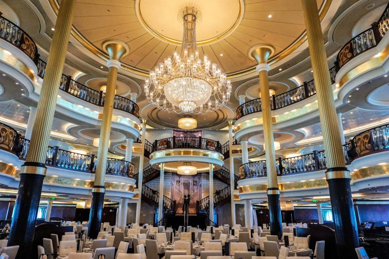 Mariner of the Seas' main restaurant spans three decks and sports a musical theme. 