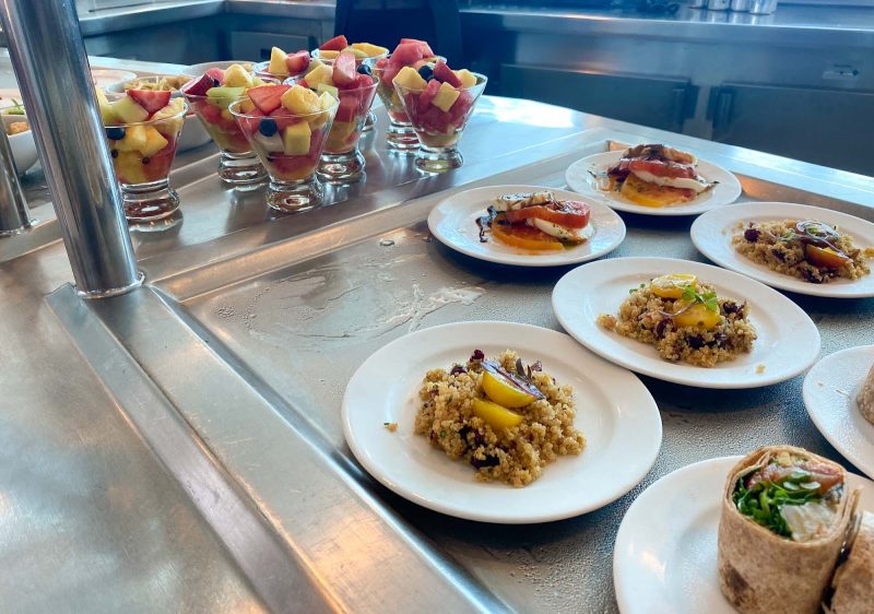 Lunch items at the Spa Cafe on deck 12 of Celebrity Equinox.