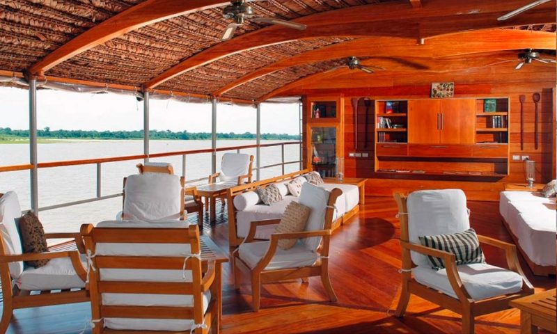 The open-air Observation Deck on Delfin II. 