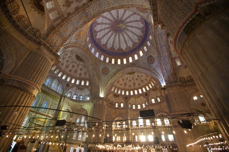 Another view of the surreal-looking Sultan Ahmed Mosque, or Blue Mosque, in Istanbul.