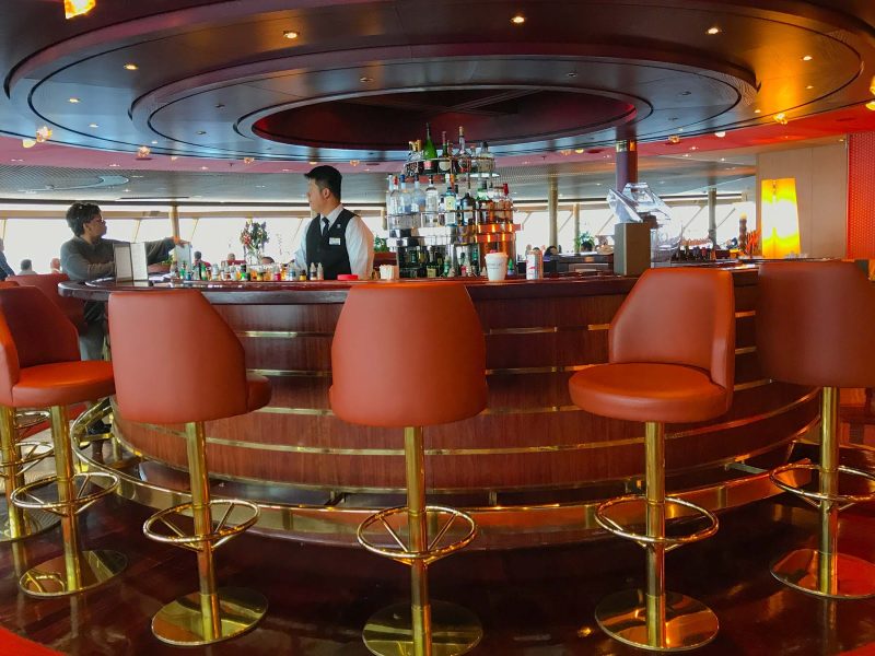 The bar in the Crow's Nest aboard Holland America's ms Oosterdam.