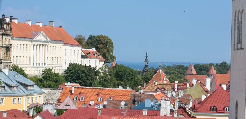 The pretty cityscape of Tallinn, Estonia.
