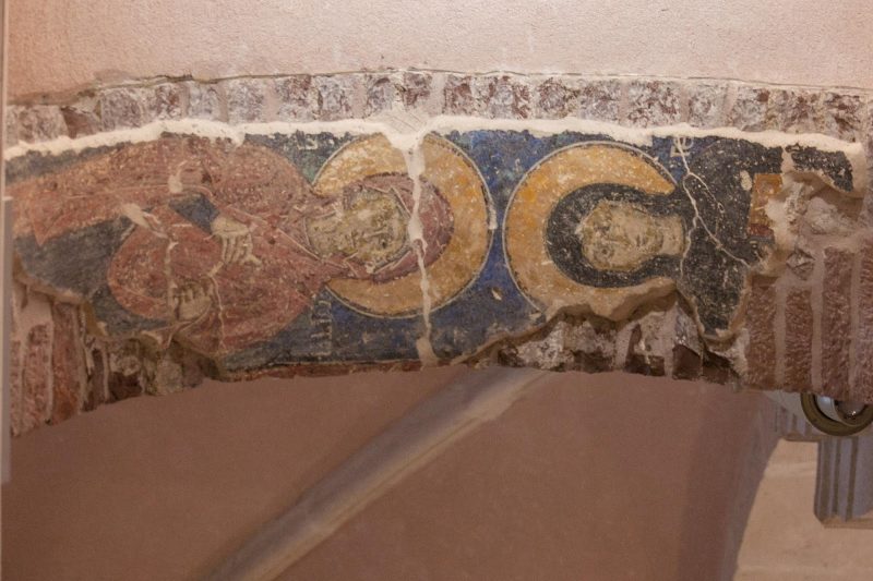 A church fresco dating to the 1300s AD seen in Kotor Cathedral in Kotor, Montenegro.