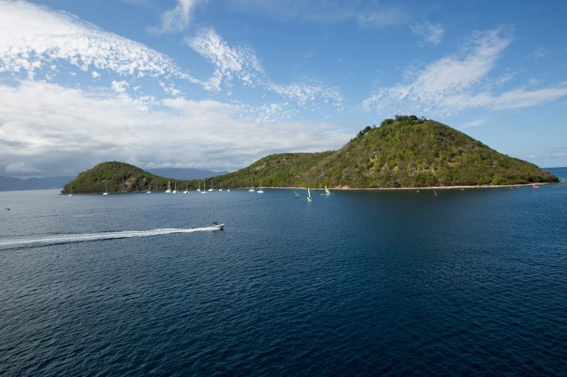 Water sports on a spring morning in Îles des Saintes (Isle of Saints), Guadeloupe.