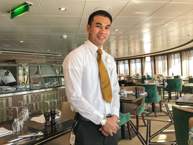 One of the personable waiters in Moderno Churrascaria on Norwegian Jade.