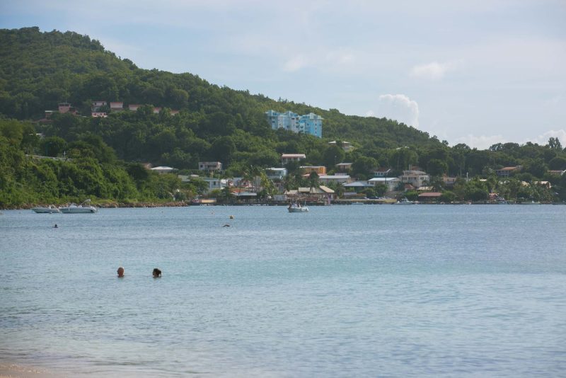 A glimpse of the coastline of Le Marin, Martinique.