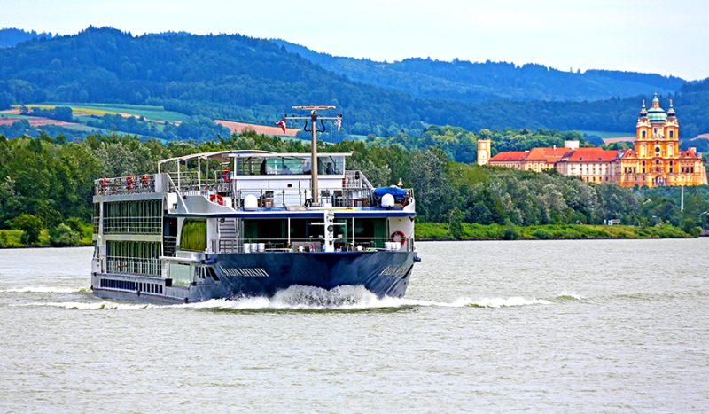 Avalon Affinity on the Danube River near Melk, Austria.