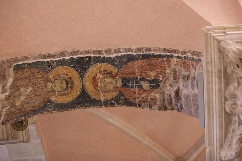 A church fresco dating to the 1300s AD seen in Kotor Cathedral in Kotor, Montenegro.