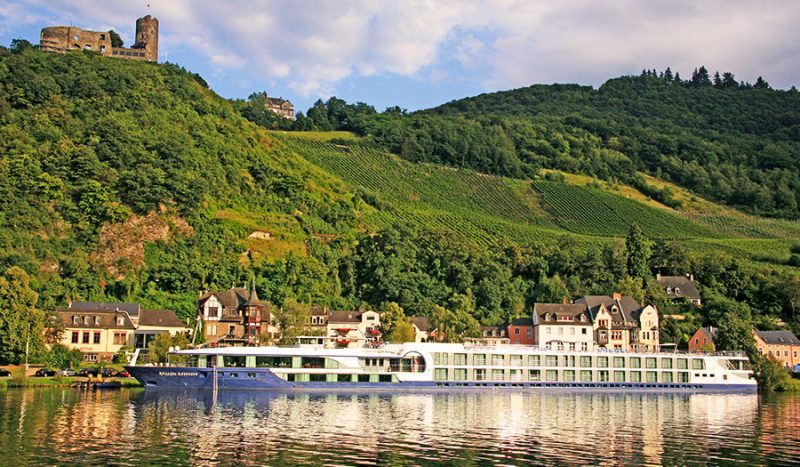 Avalon Affinity makes a port call along the Moselle River in Germany.