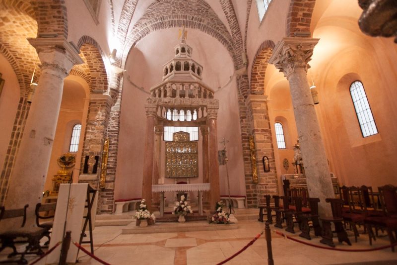 The sanctuary of  Kotor Cathedral in Kotor, Montenegro.